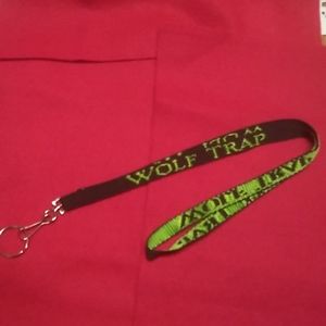 FREE Wolf Trap Lanyard & Keychain in Green & Black